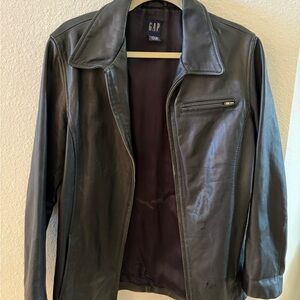 GAP Black Leather Jacket